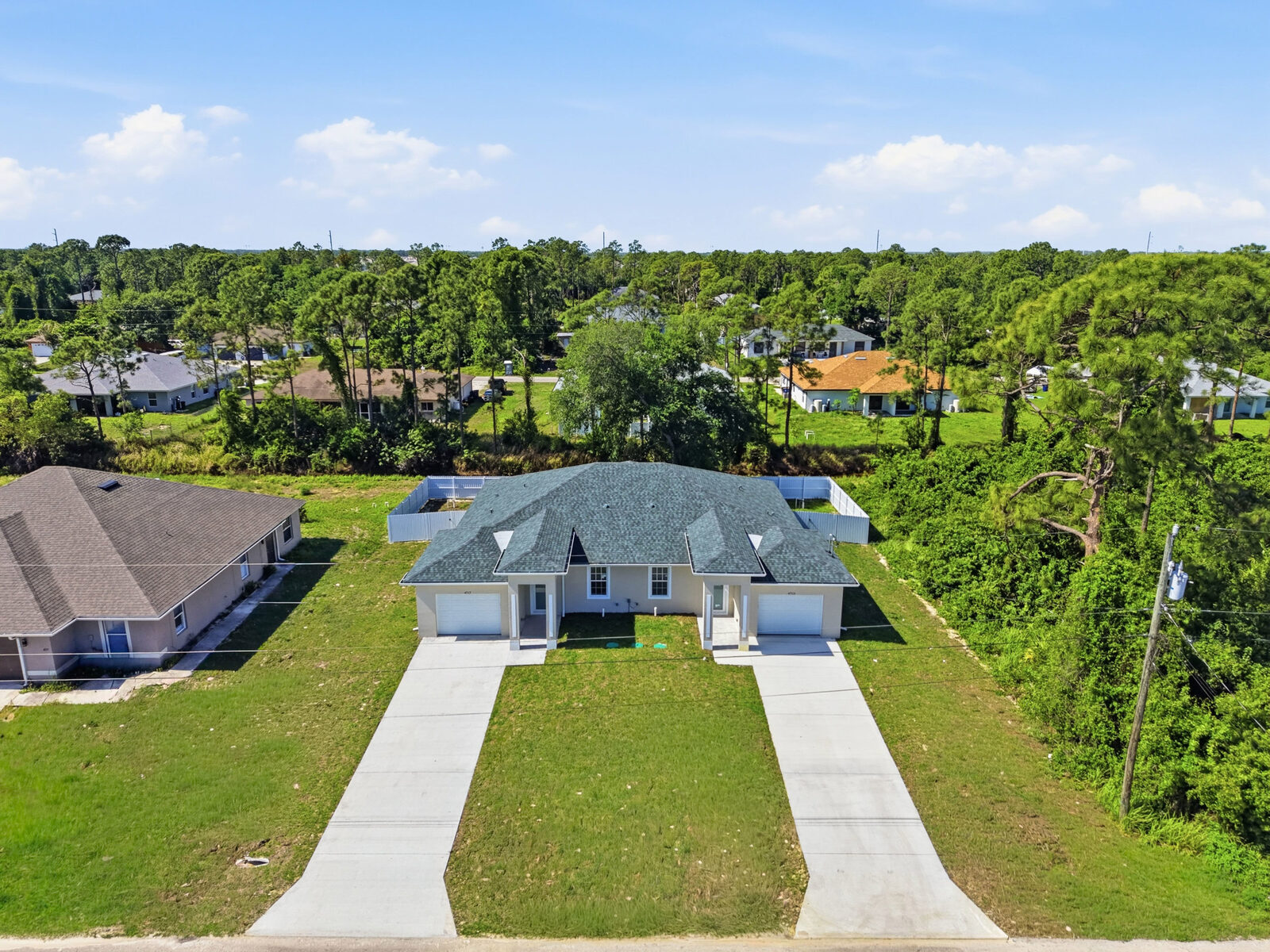 New construction duplex, Lehigh Acres, FL